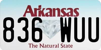 AR license plate 836WUU