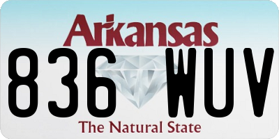 AR license plate 836WUV