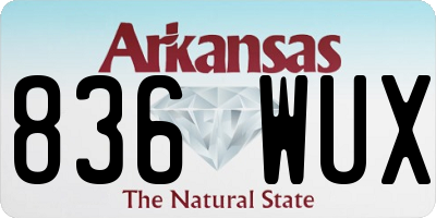 AR license plate 836WUX