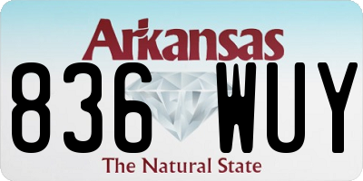 AR license plate 836WUY