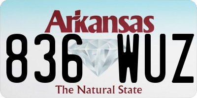 AR license plate 836WUZ