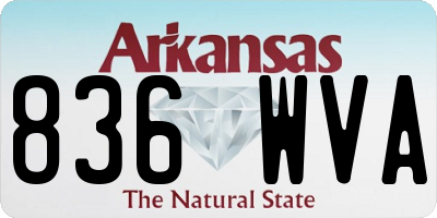 AR license plate 836WVA