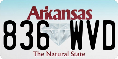 AR license plate 836WVD
