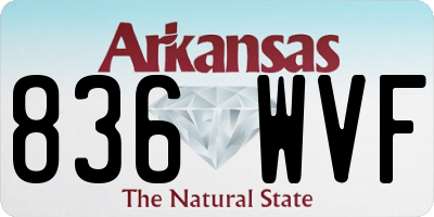 AR license plate 836WVF