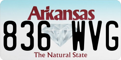 AR license plate 836WVG