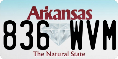 AR license plate 836WVM