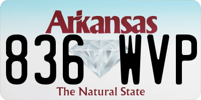 AR license plate 836WVP