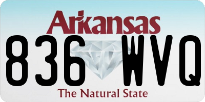 AR license plate 836WVQ