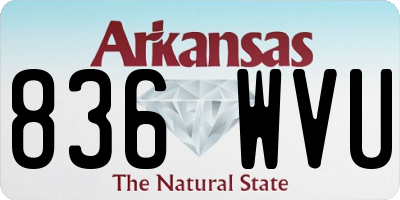 AR license plate 836WVU