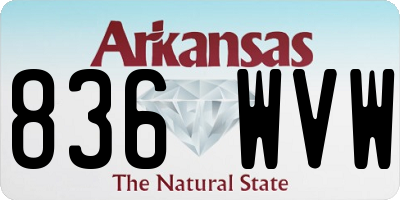 AR license plate 836WVW