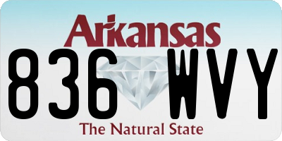 AR license plate 836WVY