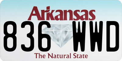 AR license plate 836WWD