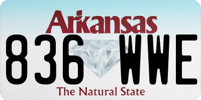 AR license plate 836WWE