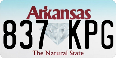 AR license plate 837KPG