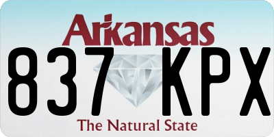 AR license plate 837KPX