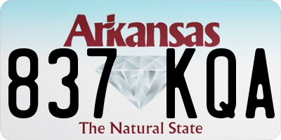 AR license plate 837KQA