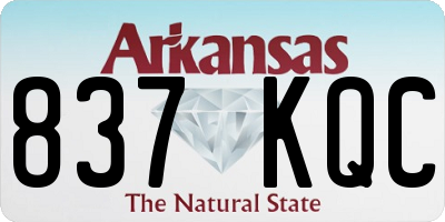 AR license plate 837KQC