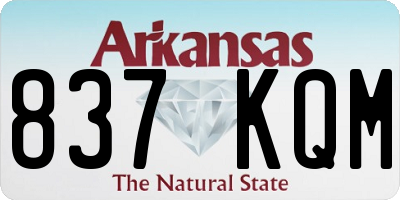 AR license plate 837KQM