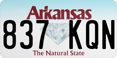 AR license plate 837KQN