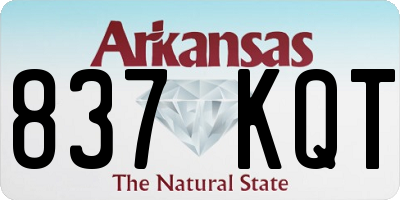 AR license plate 837KQT