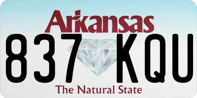 AR license plate 837KQU