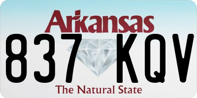 AR license plate 837KQV