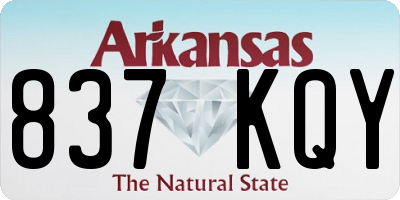 AR license plate 837KQY