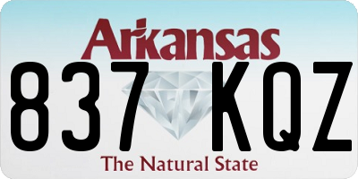AR license plate 837KQZ