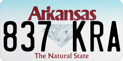 AR license plate 837KRA