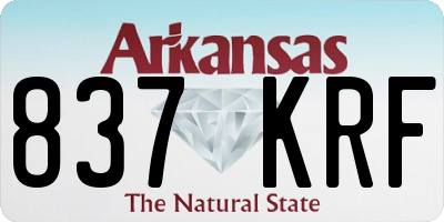 AR license plate 837KRF