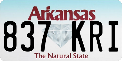 AR license plate 837KRI