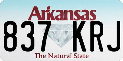 AR license plate 837KRJ