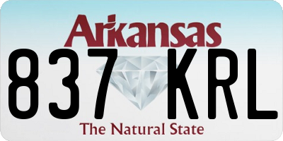 AR license plate 837KRL