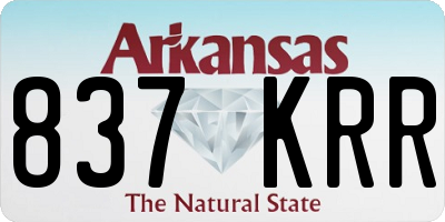 AR license plate 837KRR