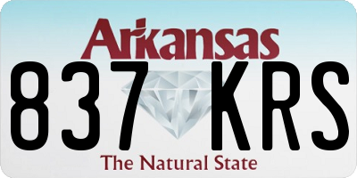 AR license plate 837KRS