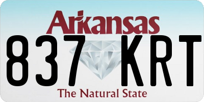 AR license plate 837KRT