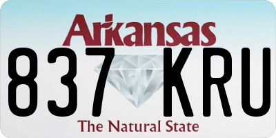 AR license plate 837KRU