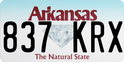 AR license plate 837KRX