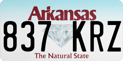 AR license plate 837KRZ
