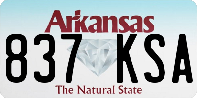 AR license plate 837KSA