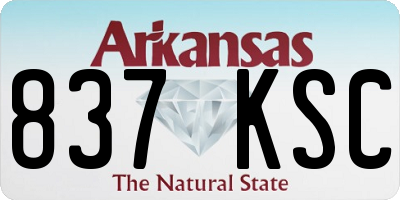 AR license plate 837KSC