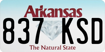 AR license plate 837KSD