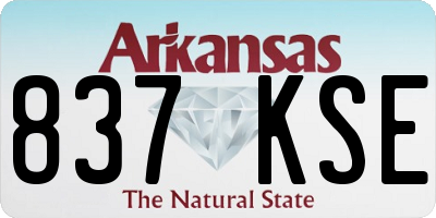 AR license plate 837KSE