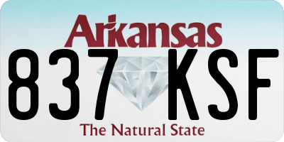 AR license plate 837KSF