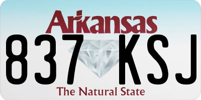 AR license plate 837KSJ