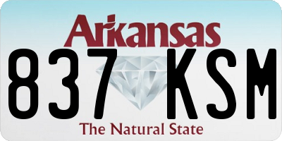 AR license plate 837KSM