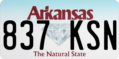 AR license plate 837KSN