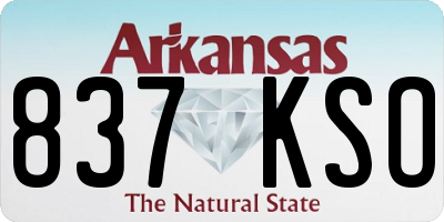 AR license plate 837KSO