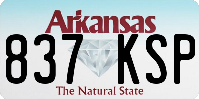 AR license plate 837KSP