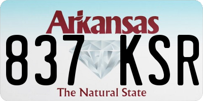 AR license plate 837KSR